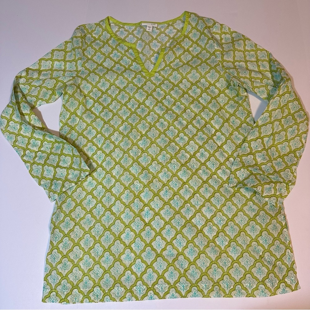 J. Jill split neck tunic top